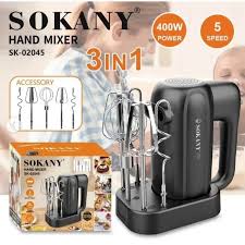 batidora de mano eléctrica Sokany 3 en 1
